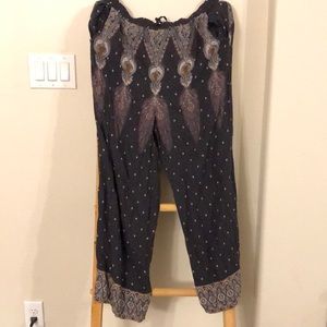 Drawstring pants boho